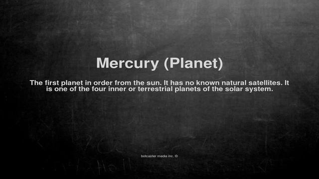 Medical Vocabulary: What Does Mercury (Planet) Mean