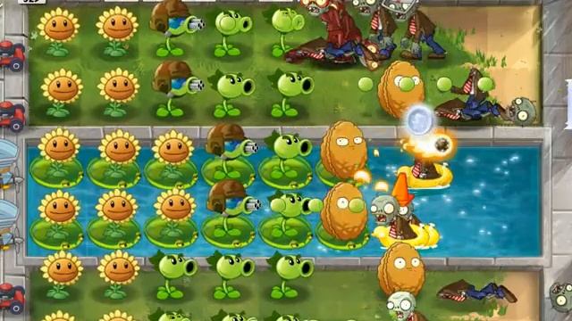 PvZ Brutal mode #13 Огненный горохомёт и ледяной каток смотреть онлайн