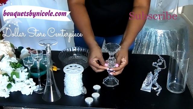 DIY Dollar Tree l Wedding Reception Table Centerpiece l Tall Flower Vase Tutorial смотреть онлайн