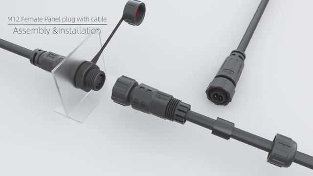 How to assembly & install M12 panel type waterproof connector смотреть онлайн