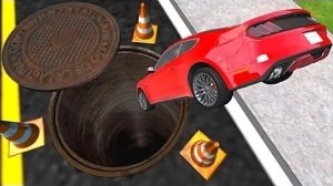 Реалистичные падения автомобиля с обрыва  - Крушения BeamNG Drive#
