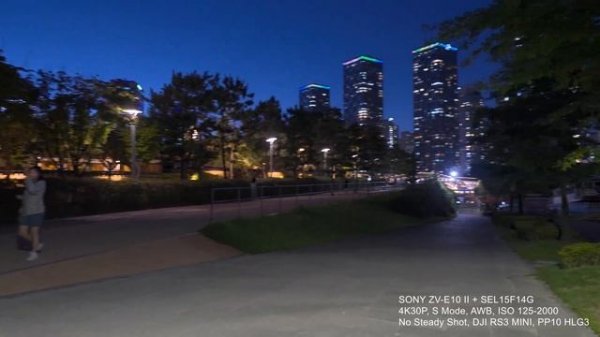 Sony ZV-E10 II (ZV-E10M2) LOW LIGHT FOOTAGE TEST︱SEL15F14G︱송도센트럴파크 밤산책
