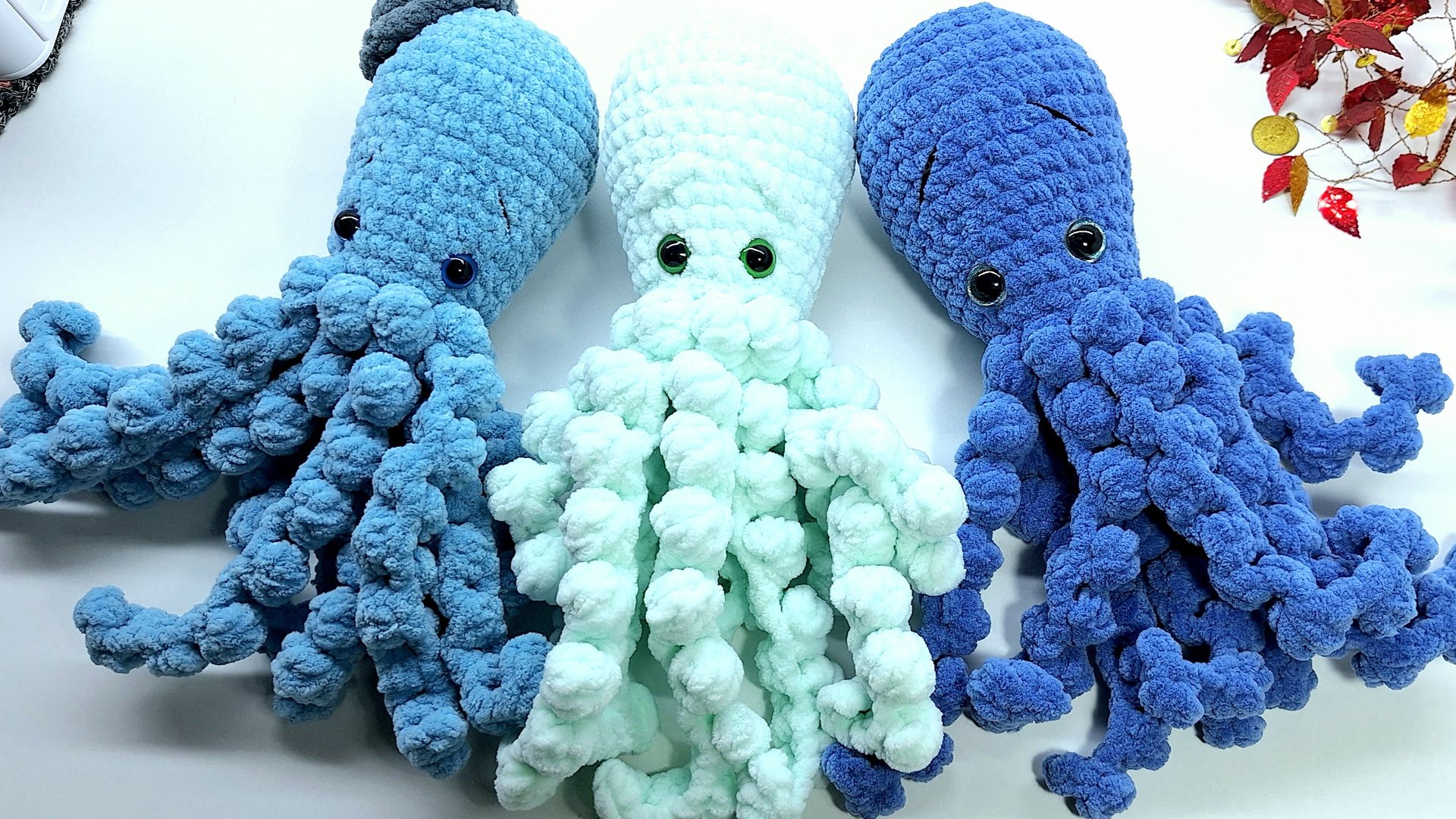 Осьминог крючком// Как связать осьминога крючком// Мастер-класс// Амигуруми// Вяжем из Ализе Веллуто смотреть онлайн