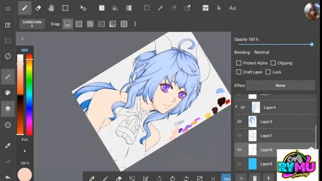 Ganyu Drawing смотреть онлайн