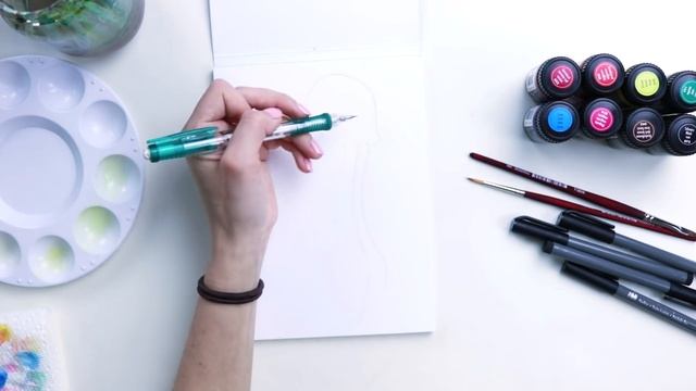 TRYING MYSTERIOUS WATERCOLOR INKS?! // Paletteful Packs Unboxing смотреть онлайн