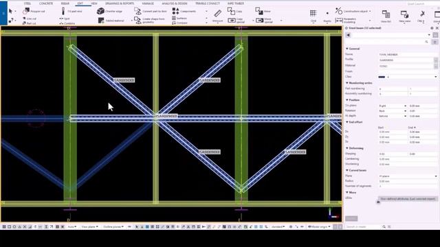 Tekla Structures : Copy H Brace Between Floors смотреть онлайн