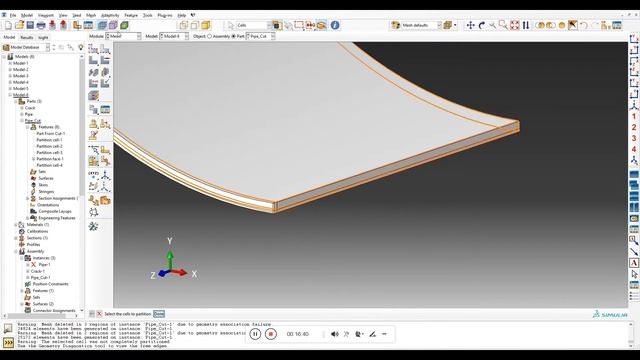 ABAQUS tutorial EP014 | How to make surface crack on pipe смотреть онлайн