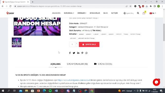 Valorant Random Hesap Aldım (2022) - Başıma Gelmeyen Kalmadı 130 TL ve 240 TL'ye (DOLANDIRILDIM,BAN смотреть онлайн