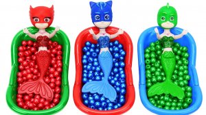 Смешиваем Funny Candy ASMR и макияж в 3-х ваннах с волшебными пижам