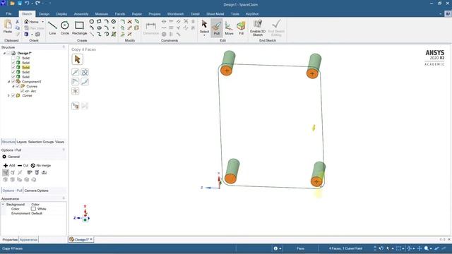 Modeling of RC Column in Ansys 2020 SpaceClaim смотреть онлайн