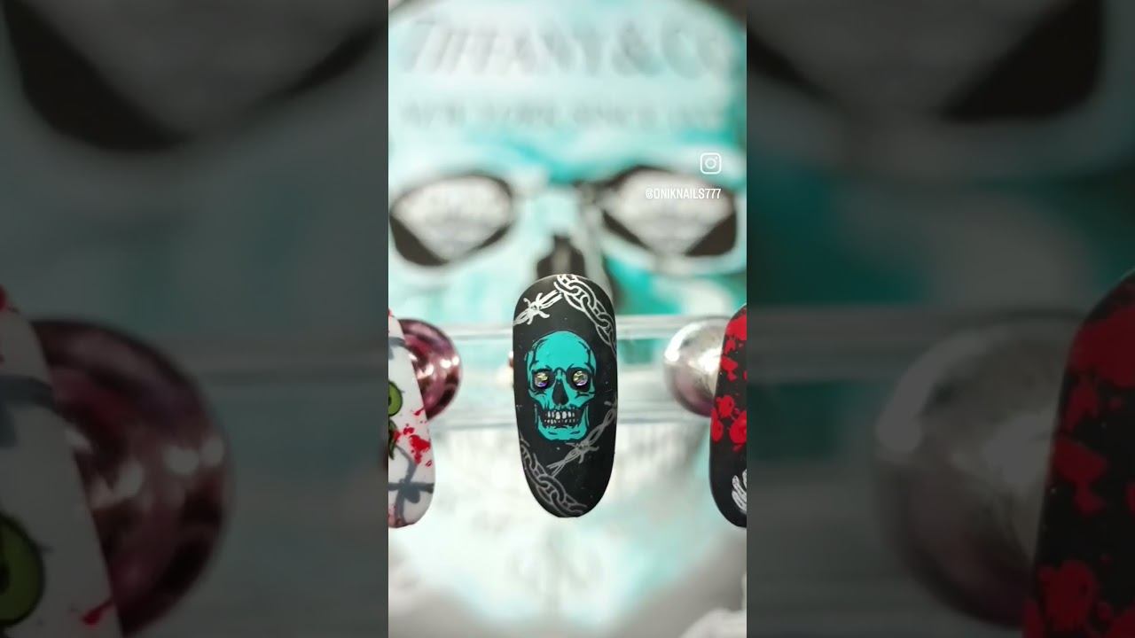 Хеллоуин ближе чем кажется...С пластиной Trash Polka от Lesly plates ☠️♀️ #stamping #стемпинг смотреть онлайн