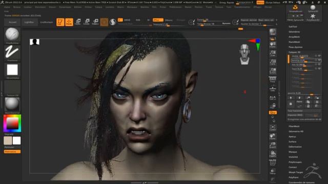 layers dans zbrush pour visage смотреть онлайн