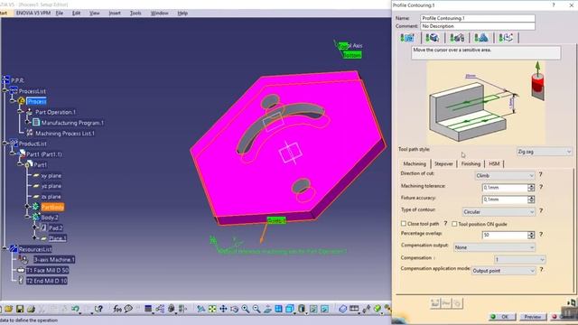 CATIA Machining CAD-CAM (Facing, Profile Conturing, Drilling) смотреть онлайн