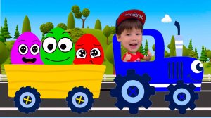 Брозаврики Синий трактор Мультики для детей Развивающие песенки для детей Яйцо сюрприз Машинки