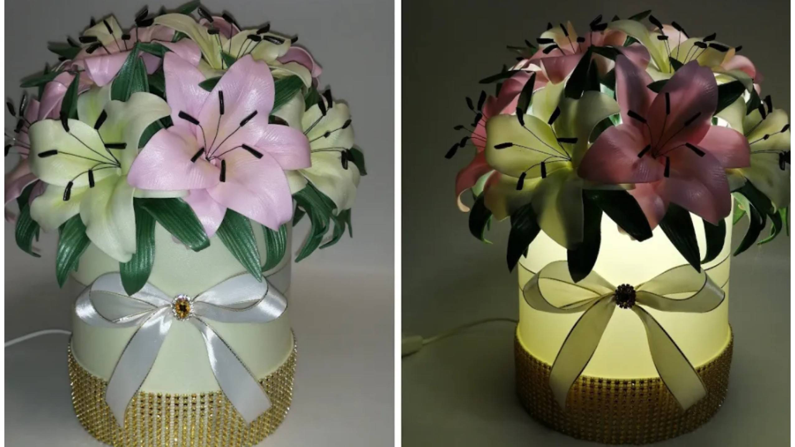 Светильник из изолона.Шляпная коробка.Лилия из изолона.A lamp with your own hands made of isolon смотреть онлайн