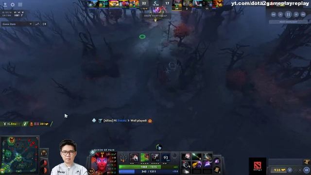 Emo Queen of Pain Mid - DOTA 2 7.30c - MMR rank - Dota2 Gameplay [Learn To PRO dota2] смотреть онлайн