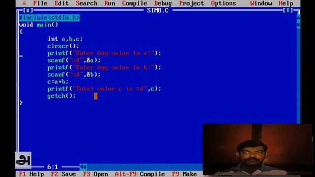 C language in Tamil_ Simple C Programs_04_Run time inputs and dynamic output смотреть онлайн