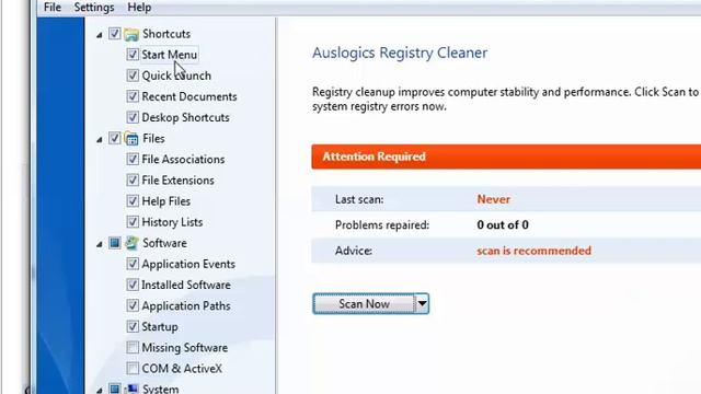 Auslogics Registry Cleaner