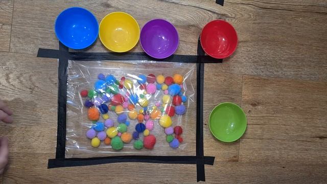 Дидактическая игра для детей.Интересное задание для малышей для развития.Подбери по цвету.Сортировка