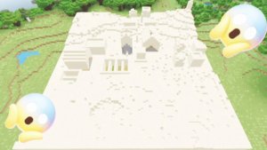 На нашу деревню упал песок в minecraft | ДимА4 minecraft!