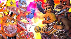 битва Фнаф безумные vs кошмарных