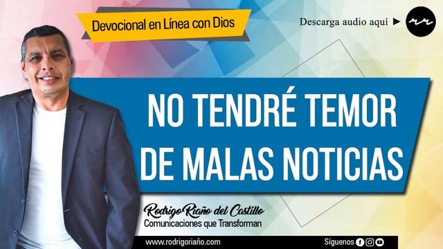 NO TENDRÉ TEMOR DE MALAS NOTICIAS/Lun/16/Mar/2020 📺 Nuestro devocional de hoy смотреть онлайн