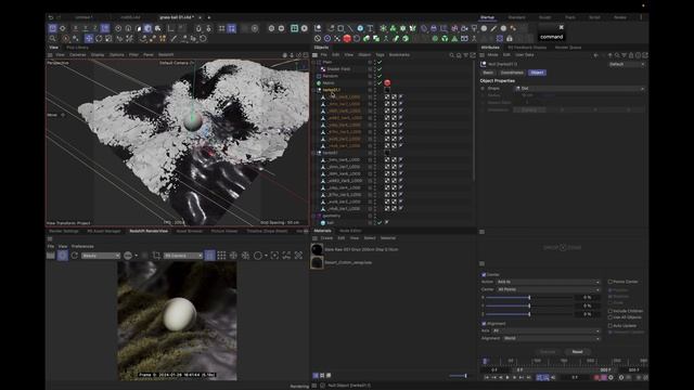 Procedural Grass In C4D Redshift And Quixel (RU)