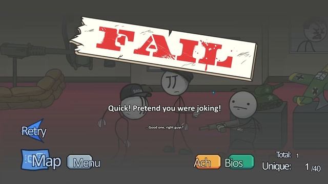 Henry Stickmin Breaking the Bank, Escaping the Prison, and Stealing the Diamond смотреть онлайн