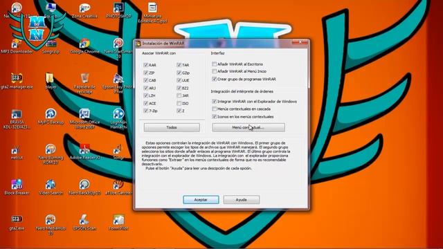 TUTORLIAL como descargar e instalar WinRar para 32 y 64 bits con crack смотреть онлайн
