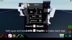 How to make mech legs in Roblox Plane Crazy