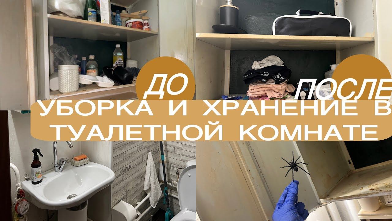 Организация хранения в ТУАЛЕТЕ/ МОТИВАЦИЯ на уборку в туалете/ МИНИМАЛИЗМ в моющих средствах смотреть онлайн