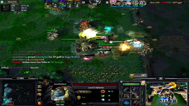 TIDEHUNTER DOTA 1 CON BATTLEFURY + BURIZA VS ALCHEMIST | REPLAY RGC смотреть онлайн