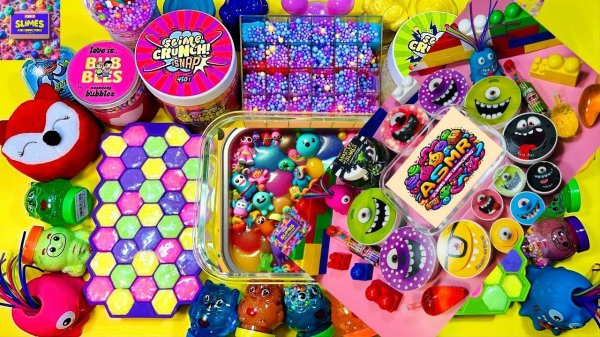 Satisfying video ASMR  Mixing Slime Relaxing slime | unpacking the slime