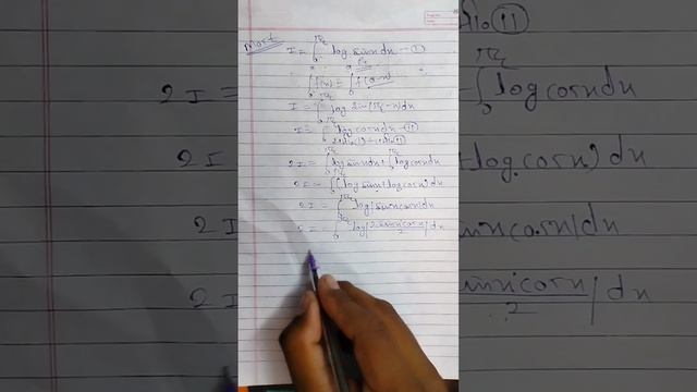 Integral O to pi / 2 log sin x solution , class 12 important questions смотреть онлайн
