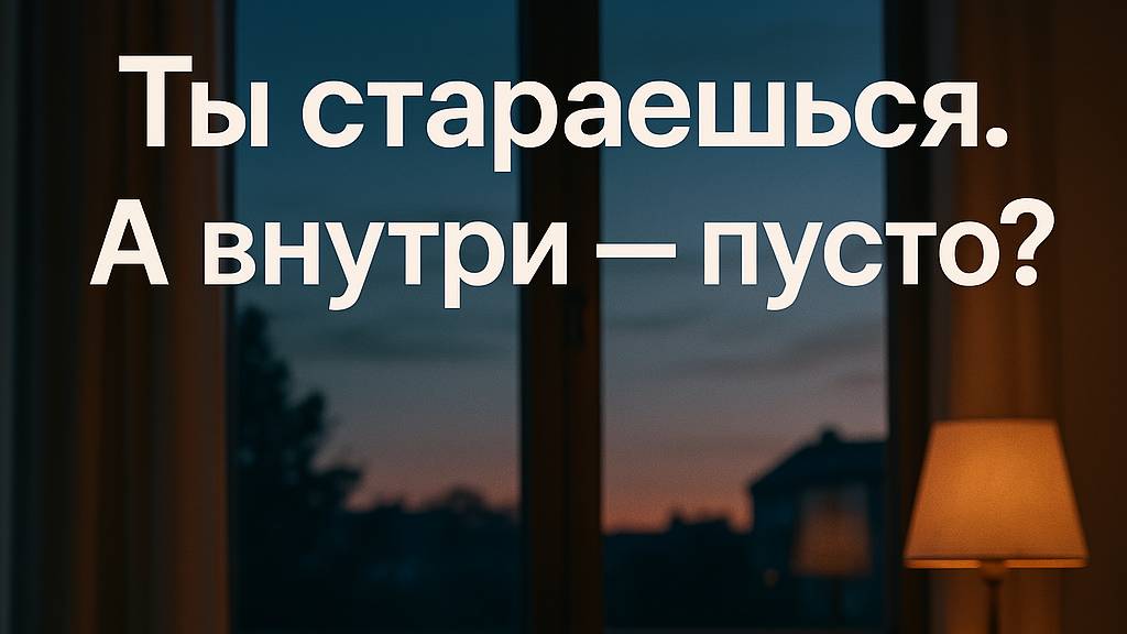 Ты всё стараешься, но почему внутри всё равно пусто? Здоровье сегодня