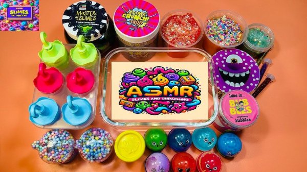Satisfying video ASMR Mixing Slime Relaxing slime.