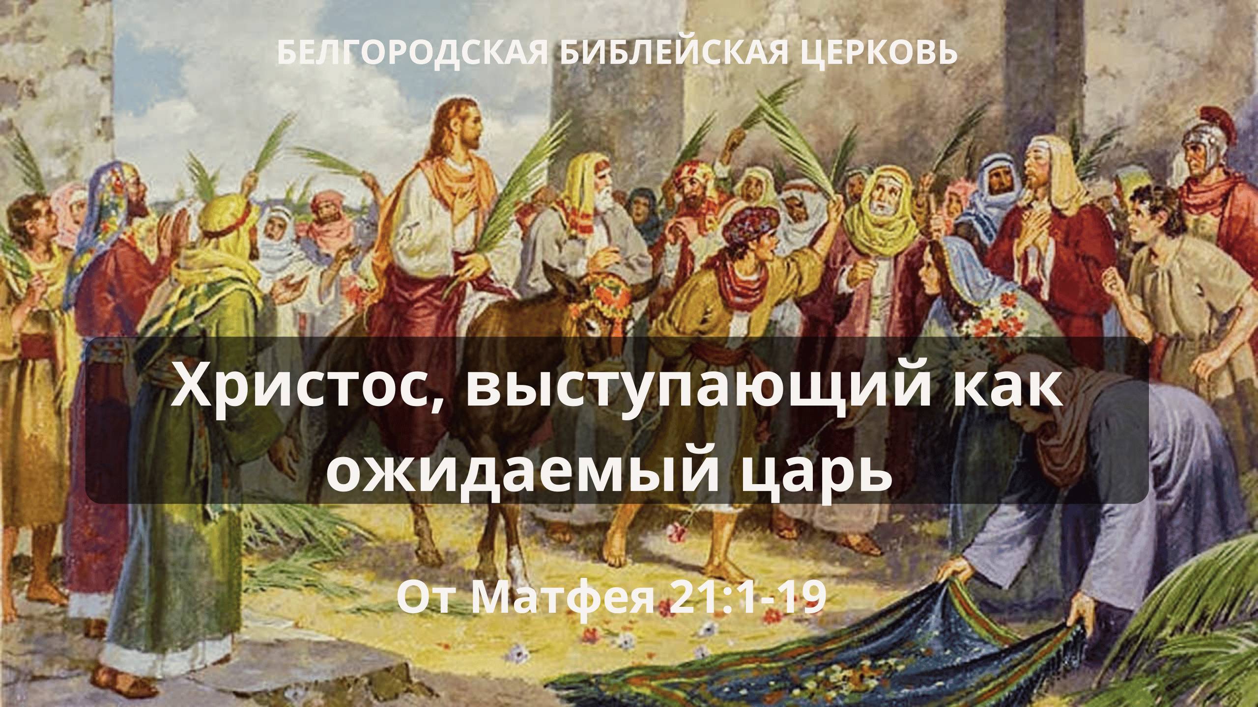 Христос, выступающий как ожидаемый царь (Мф. 21: 1-19) || Дмитрий Петрович Сукач смотреть онлайн