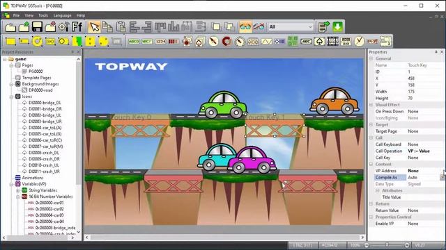 TOPWAY Smart LCD - build a "Car Crossing Bridge" game смотреть онлайн