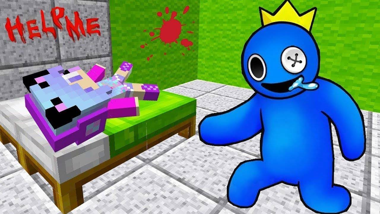 СИНИЙ РАДУЖНЫЙ ДРУГ СЪЕЛ МОЮ ДОЧКУ КСЮШУ В МАЙНКРАФТ Rainbow Friends MINECRAFT смотреть онлайн