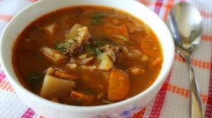 Суп рассольник домашний с рисом Просто вкусно