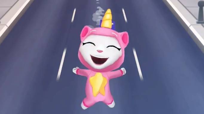 Мультики для детей - Единорог Анджела собирает золото Talking Tom Gold Run смотреть онлайн