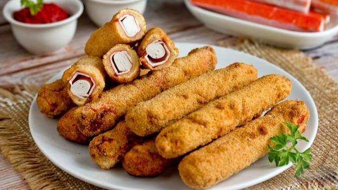 Их можно даже жарить! КРАБОВЫЕ ПАЛОЧКИ В КЛЯРЕ смотреть онлайн