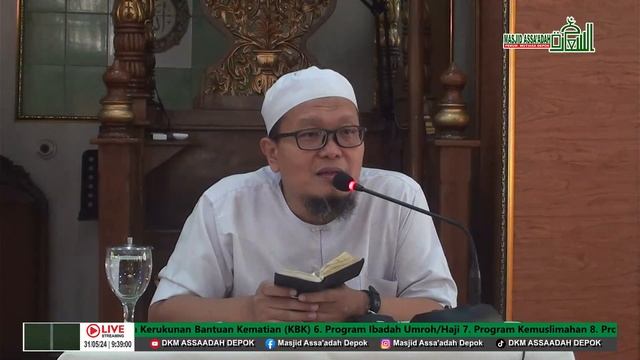  LIVE Kajian Kemuslimahan Jumat 25 Dulqoidah 1445 H 31 mei 2024 Masjid Assaadah Depok