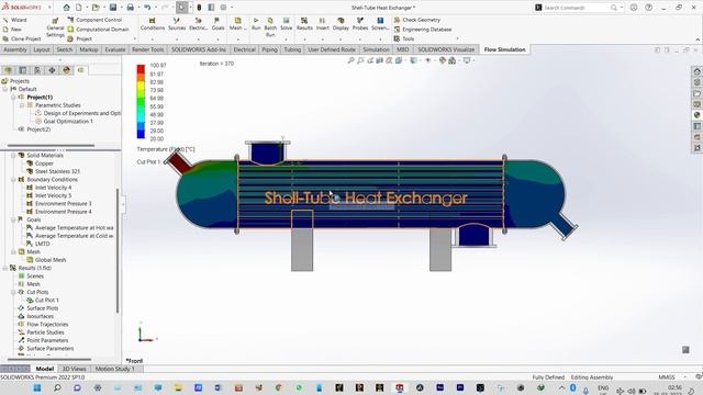 CFD Shell Tube Heat Exchanger | Shell Tube Heat Exchanger Optimization - SolidWorks