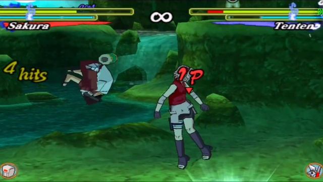 Naruto Shippuden Ultimate Ninja Heroes 3#Sakura VS Tentei) lutas dos personagens parte #2 смотреть онлайн