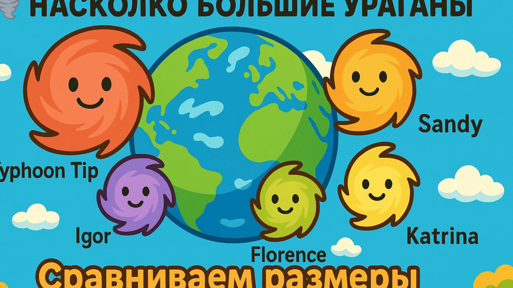 "Суперураганы! 🌪️ Кто больше? 🆚 Сравнение размеров" смотреть онлайн
