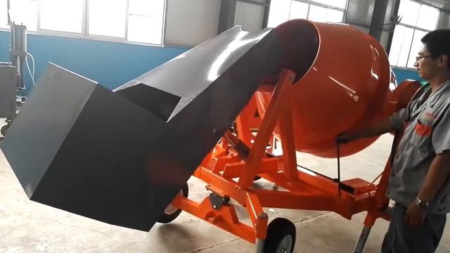 Portable concrete mixer with Hydraulic hopper смотреть онлайн