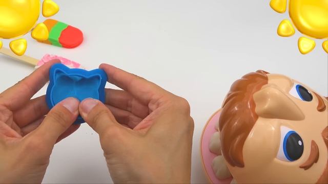 Play Doh and Doctor Drill Rainbow Ice Cream | a tisket a tasket song смотреть онлайн