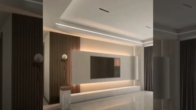 Интерьер зоны для телевизора, дизайн комнаты, современный дизайн, гостиная, #межкомнатныедвери смотреть онлайн