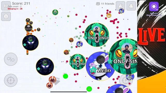 Sehaj Agar.io Mobile Live Stream | Ap-Southeast-1 | Road to 250 subs✌️ смотреть онлайн